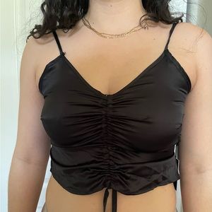 Cropped blouse tank